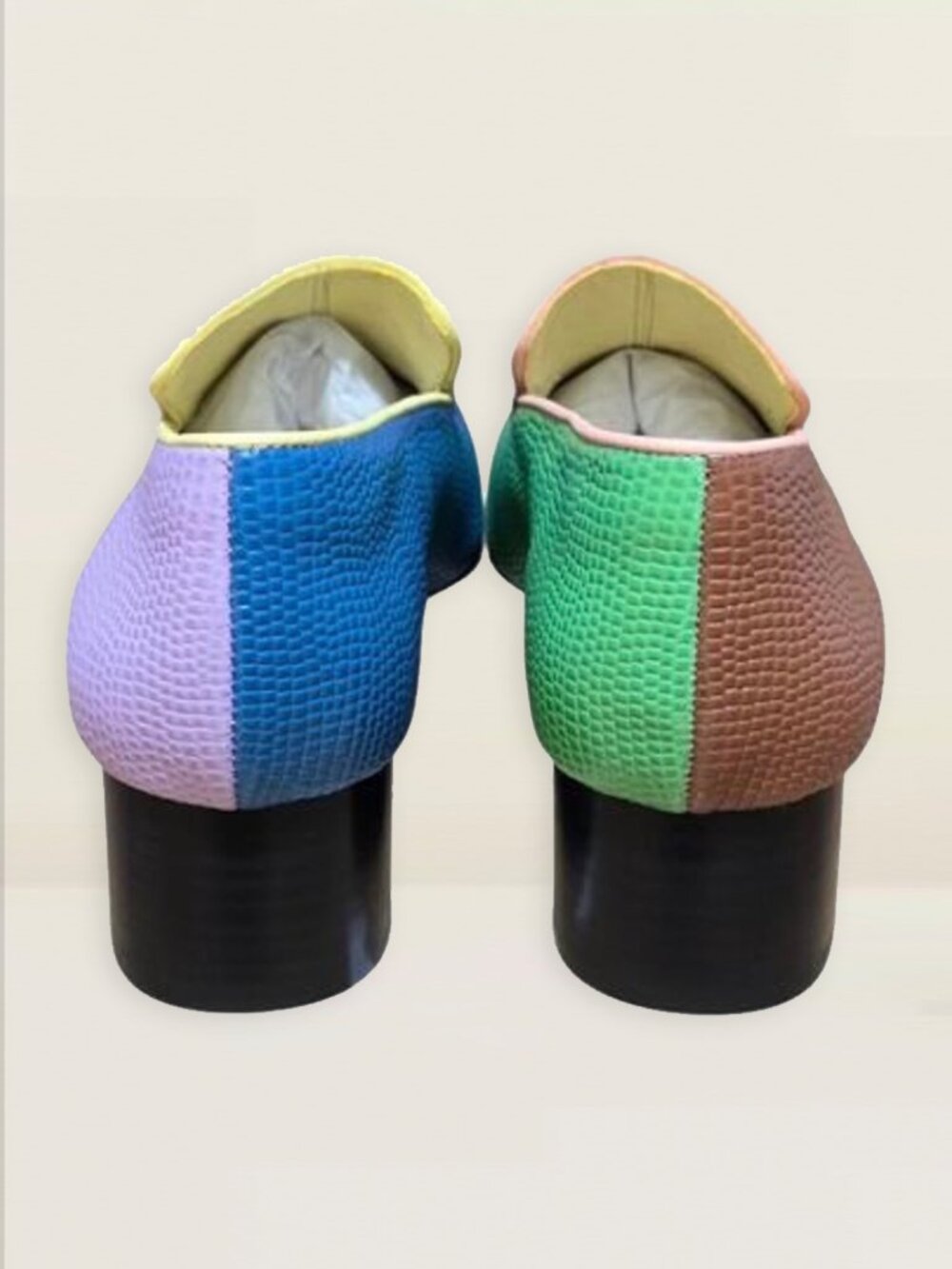 CHARLOTTE STONE Multicolored London Loafer Pumps  *DISCONTINUED* - Size 10 - Picture 4 of 7